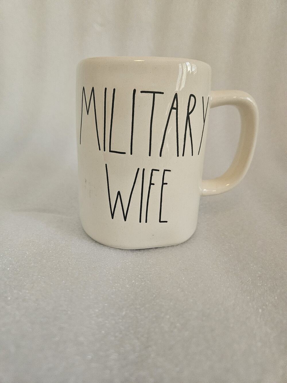 Rae Dunn Artisan Collection Military Wife Mug By Magenta White With Black Letter